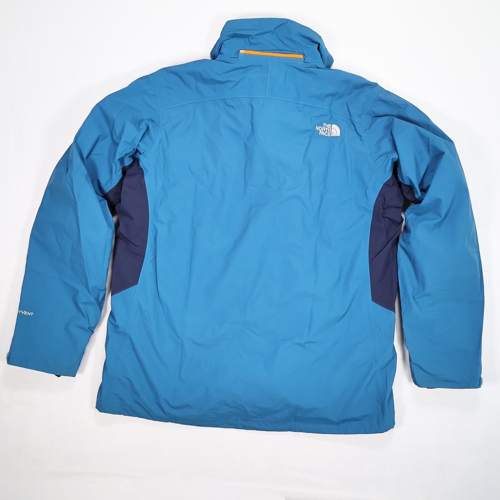 THE NORTH FACE Mens L Blue Orange HyVent Triclimate 3-in-1 Outdoor Winter Jacket - Picture 8 of 11